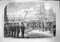 Old Antique Print 1865 Naval Festival Portsmouth Admiral Seymour Hortense 19th