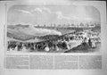 Original Old Antique Print 1865 Review Southsea Common Navy Festival Portsmouth