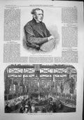 Old Antique Print 1865 Dr. Pelham Bishop Norwich Preston Exhibition Arts 19th
