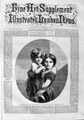 Old Antique Print 1865 Portrait Yorkshire Bairns Children Deffet Francis 19th