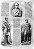 Old Antique Print 1865 Bust Bunning James Wilson James M'Grigor Chelsea 19th