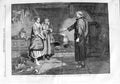 Original Old Antique Print 1865 Bible Monk Lady Woman Pettie Winter Exhibition