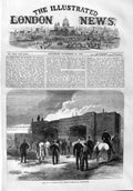 Original Old Antique Print 1865 Artillery Experiments Granite Shoeburyness 19th