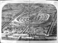 Old Antique Print 1865 Bird'S-Eye View Paris Exhibition Building Grounds 19th