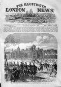 Original Old Antique Print 1865 Prince Wales Melford Hall Suffolk Alfred Paget