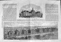 Original Old Antique Print 1865 Warehousemen School Croydon Thomas Hospital