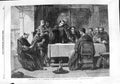 Original Old Antique Print 1865 Refectory Men Monks Cattermole 19th