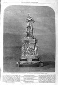 Original Old Antique Print 1866 Baptismal Queen Grandchild Prince Albert Victor
