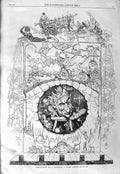 Original Old Antique Print 1866 Pantomime Preparations Fancy Sketch Characters