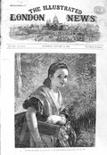 Original Old Antique Print 1866 Sant Fine Art Portrait Girl Walking Home School