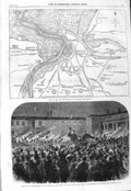 Old Antique Print 1866 Fortifications Antwerp Hillsborough Castle Marquis 19th