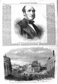 Old Antique Print 1866 Michel Chevalier Freetrader London Dover Railway 19th