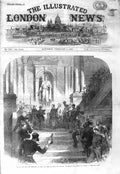Original Old Antique Print 1866 Townhall Hull Earl De Grey Wilton Statue Edward