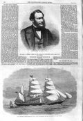 Original Old Antique Print 1866 Martin Captain Australian Ship London Erl King