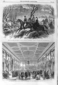 Old Antique Print 1866 Prince Wales Trentham Staffordshire Lincoln Ball 19th