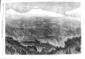 Original Old Antique Print 1866 Railway Mont Cenis View Lanslebourg Mountains