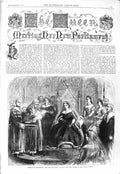 Original Old Antique Print 1866 Parliament House Lords Normandy Morley Graham