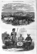 Original Old Antique Print 1866 Town Mercara Coorg India Native Offici Victorian