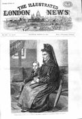 Original Old Antique Print 1866 Sunday Morning Church Scene Coburg Lady Boy