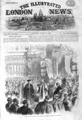 Original Old Antique Print 1866 Opening London Industrial Exhibition Guildhall
