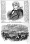 Old Antique Print 1866 Conolly Physician Asylum Swedish Brig Ship Wight 19th
