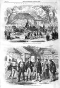 Original Old Antique Print 1866 Japan Costumes Japanese Officers Gorogio Y 19th
