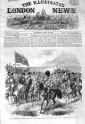 Original Old Antique Print 1866 Volunteer Review Brighton Prince Wales Siers