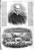 Original Old Antique Print 1866 Rev. John Keble Carlyle Lord Rector Edinburgh