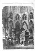 Old Antique Print 1866 Chapel Shrine Edward Confessor Westminster Abbey 19th