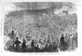 Old Antique Print 1866 Choral Meeting Metropolitan School Crystal Palace 19th
