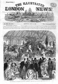 Original Old Antique Print 1866 Horticultural Botanical Exhibition Kensington