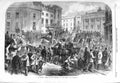 Original Old Antique Print 1866 Piccadilly Circus Derby Horse Racing Sport 19th