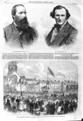 Original Old Antique Print 1866 George Street Joseph Durham Lord Ravensworth