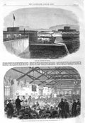 Original Old Antique Print 1866 Forts Batteries Callao Field-Lane Refuge 19th