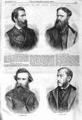 Old Antique Print 1866 Royal Acadmey Arts Men Wells Yeames Nicol Pettie 19th