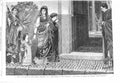 Original Old Antique Print 1866 Roman Lady Returning Shopping Alma Tadema 19th