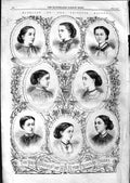 Old Antique Print 1866 Marriage Princess Helena Margaret Caroline Laura 19th
