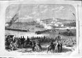 Old Antique Print 1866 Kent Volunteers Royal Artillery Marines Woolwich 19th