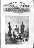 Original Old Antique Print 1866 War Prague Chief City Bohemia Archi Victorian