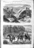 Original Old Antique Print 1866 Outpost Prussian Grenadiers Bohemian Frontier