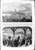 Antique Old Print *3570 1866 Yorkshire Fine-Art Industrial Exhibition York