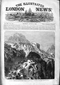 Original Old Antique Print 1866 War Garibaldians Artillery Mount Pagano Tyrol