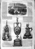 Original Old Antique Print 1866 War Vedette Post Uhlans Vienna Chesterfield Cup