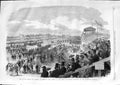 Antique Old Print *3572 1866 Prince Wales York England Volunteers Racecourse