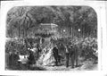 Old Antique Print 1866 Band Grenadier Corps Burgher Guard Sofien Prague 19th