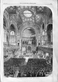 Old Antique Print 1866 Opening Jewish Synagogue Berlin Germany Fine Art 19th