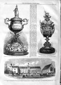 Original Old Antique Print 1866 Henry Kelly Sculler Tunbridge Grammar School