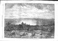 Original Old Antique Print 1866 View Dunrobin Castle Golspie Duke Sutherland