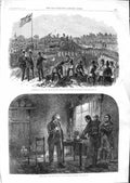 Old Antique Print 1866 Tower Hamlets Engineer Volunteers Lyceum Theatre 19th