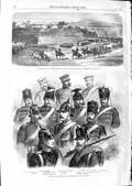 Original Old Antique Print 1866 Siers Prussian Army Evacuation Quadrilateral
